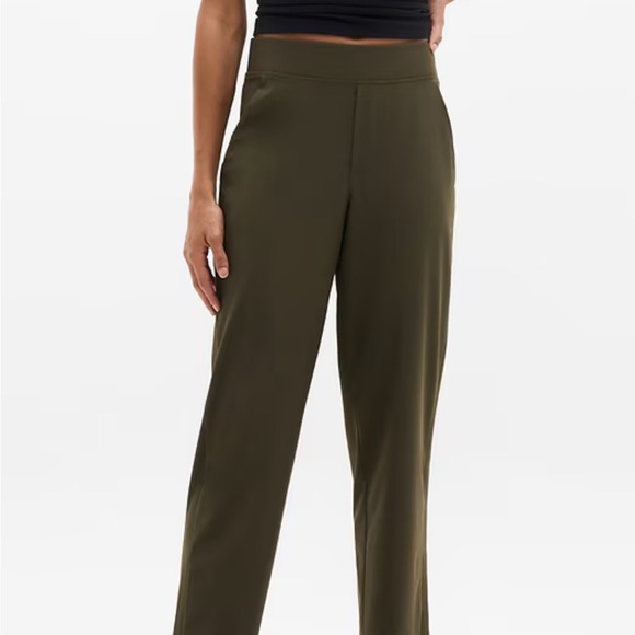 Athleta Brooklyn Ankle Mid Rise Brown  Casual Pants Size 4 - Picture 7 of 16